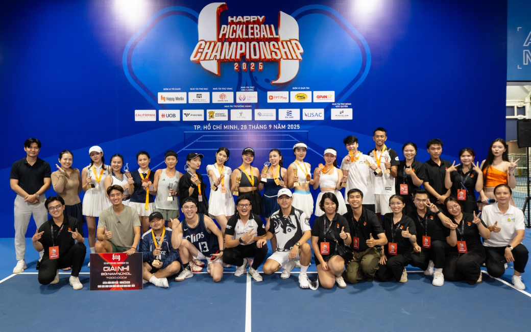 Happy Media tổ chức giải đấu Pickleball quy tụ hơn 100 VĐV và KOL