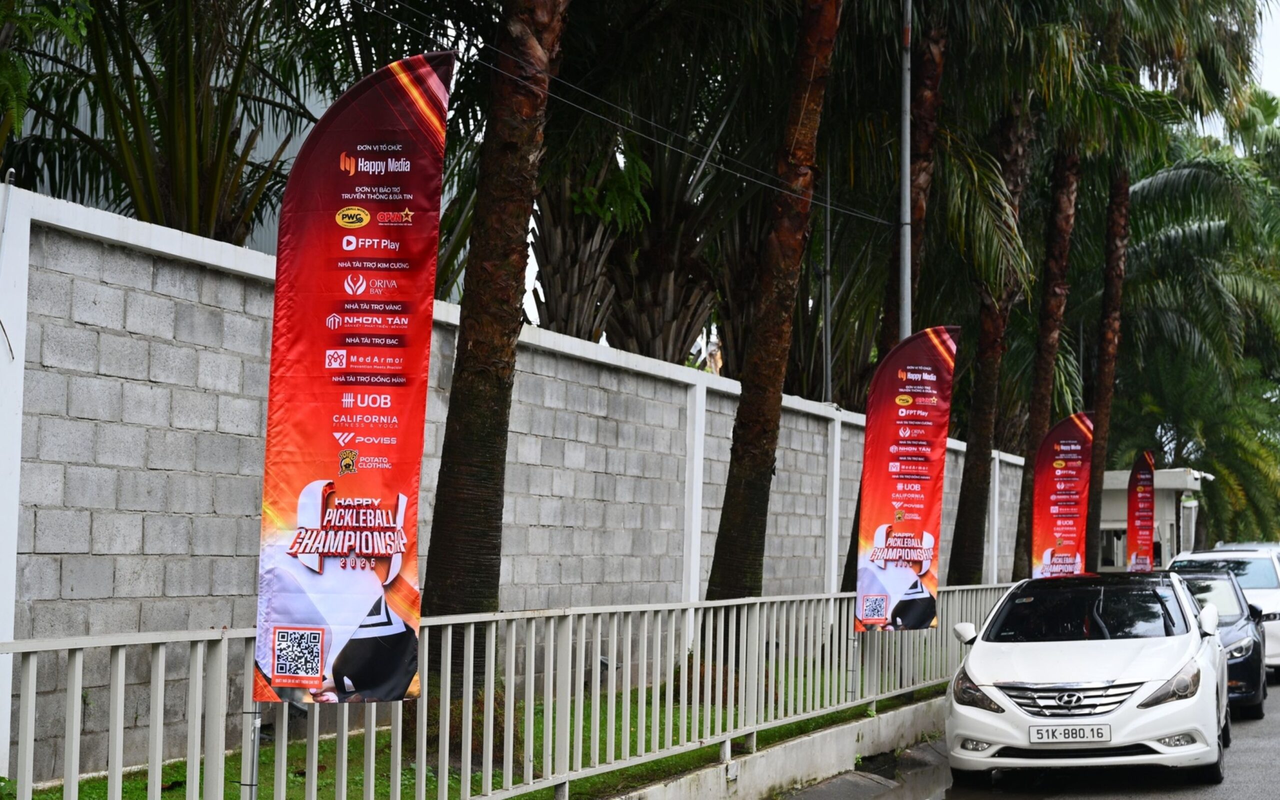 Cờ Phướn được thiết kế từ Happy Media cho giải đấu Pickleball