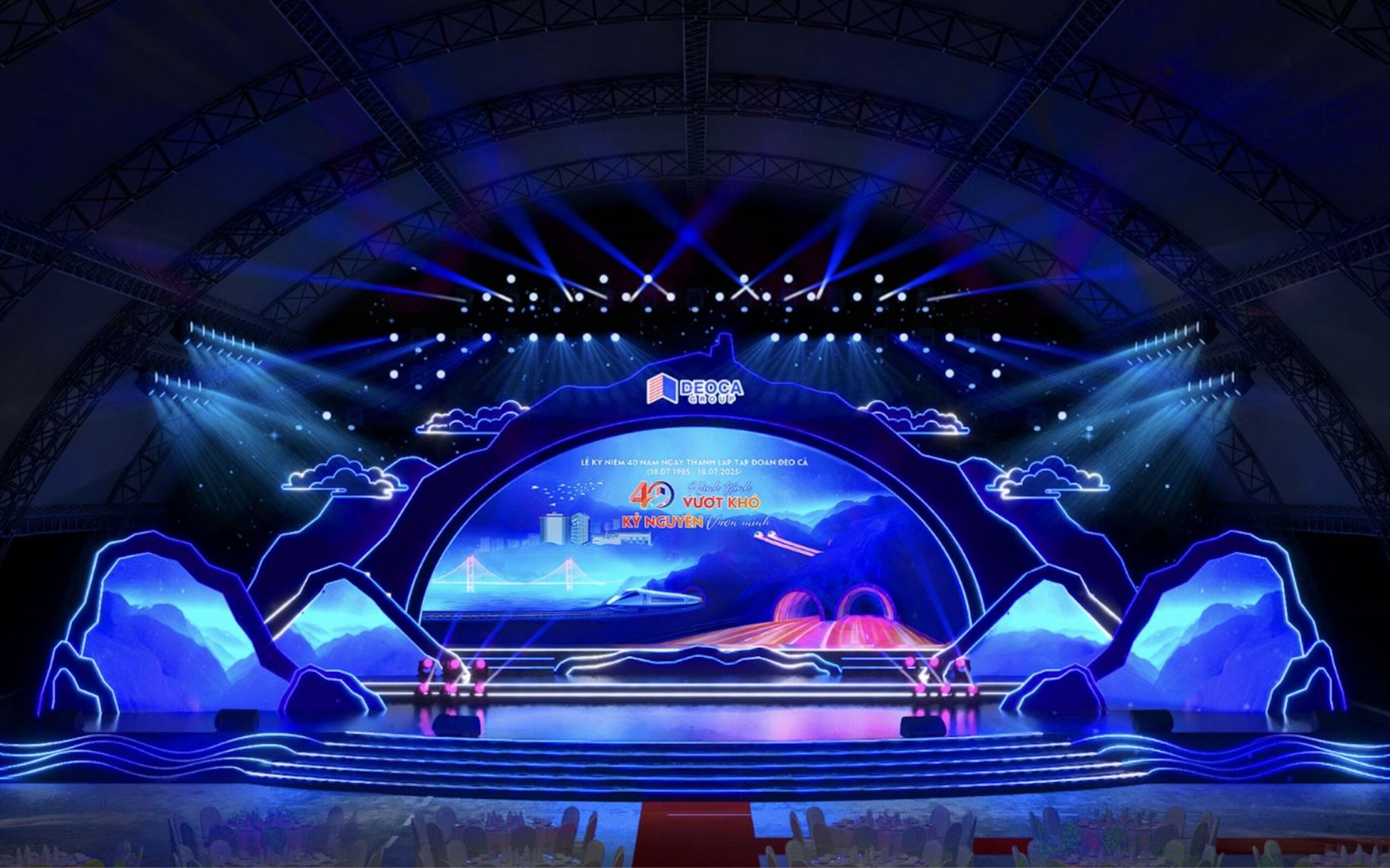 Sân khấu 3D cho sự kiện kỷ niệm 40 năm thành lập Đèo Cả